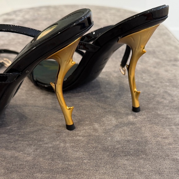 Saint Laurent Black Strappy Heels woman size 9 - Picture 9 of 10